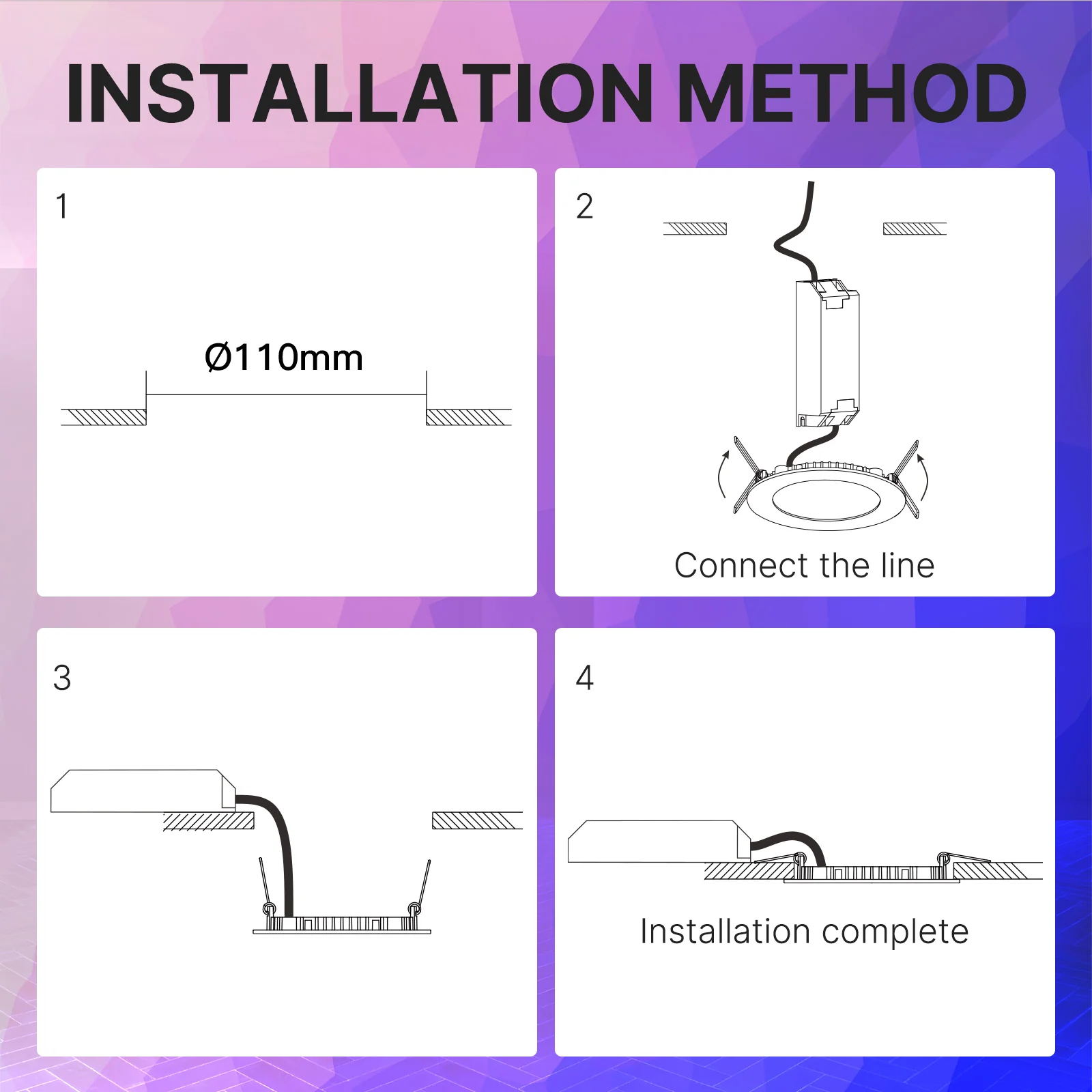 Installation du spot RGBW ZigBee Moes ZB-TDD6-RCW-4-MS